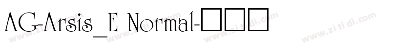 AG-Arsis_E Normal字体转换